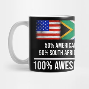 50% American 50% South African 100% Awesome - Gift for South African Heritage From South Africa Mug